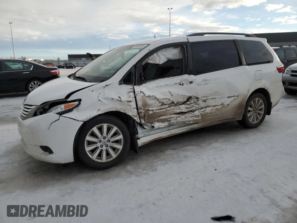 2017 Toyota Sienna LE with VIN 5TDJZ3DC2HS183152, listed as a Copart auction lot 88804605 with 221,348 mi miles and Salvage Title. Bid and sale history available at carsss.com. Image 1.