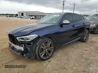 2022 BMW X6 M50i z VIN 5UXCY8C09N9J33681, wystawiony jako Copart lot #54170825 z przebiegiem 44 339 mil mil oraz Szkody całkowita. Historia ofert i sprzedaży dostępna na DreamBid. Obrazek 1.