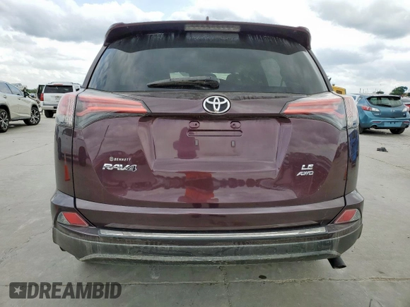 2018 Toyota RAV4 LE with VIN 2T3BFREV0JW713641, listed as a Copart auction lot 55113905 with 58,617 mi miles and Salvage Title. Bid and sale history available at carsss.com. Image 6.