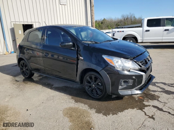 2023 Mitsubishi Mirage Black Edition with VIN ML32AWHJ2PH001350, listed as a Copart auction lot 46849375 with 31679 miles and Clean Title. Bid and sale history available at carsss.com. Image 4.