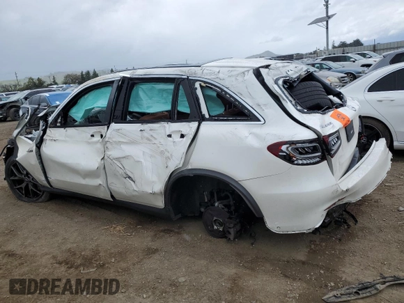 2021 Mercedes-Benz GLC with VIN W1N0G6EB9MF908855, listed as a Copart auction lot 48756365 with 0 mi miles and Non Repairable. Bid and sale history available at carsss.com. Image 2.