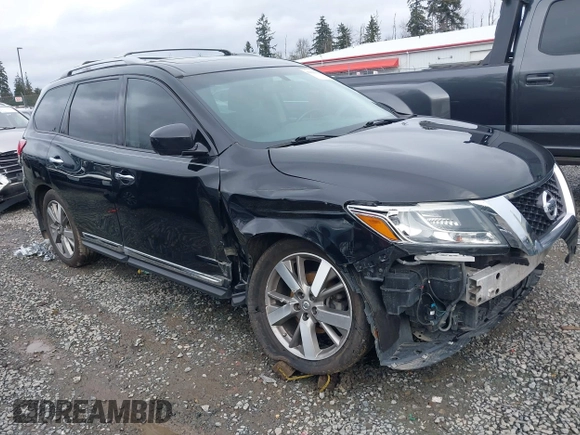 2014 Nissan Pathfinder SV with VIN 5N1AR2MN3EC665407, listed as a IAAI auction lot 41611941 with 94,894 mi miles. Bid and sale history available at carsss.com. Image 1.