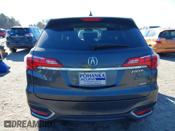 2016 Acura RDX Tech Pkg with VIN 5J8TB4H53GL012989, listed as a IAAI auction lot 41340473 with 109,056 mi miles. Bid and sale history available at carsss.com. Image 16.