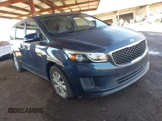 2016 Kia Sedona LX with VIN KNDMB5C18G6202573, listed as a IAAI auction lot 41841796 with 68,568 mi miles. Bid and sale history available at carsss.com. Image 1.