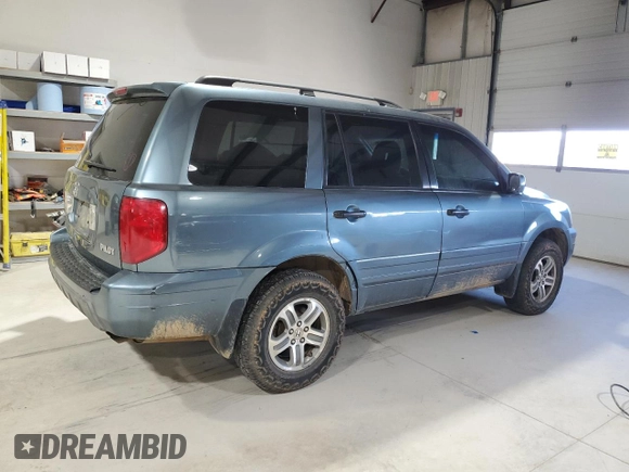 2005 Honda Pilot EX with VIN 5FNYF18425B059025, listed as a Copart auction lot 50590455 with 246,159 mi miles and Salvage Title. Bid and sale history available at DreamBid. Image 3.