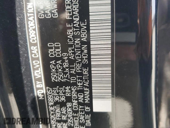 2014 Volvo XC90 with VIN YV4952CY3E1689357, listed as a Copart auction lot 45989955 with 155,061 mi miles and Clean Title. Bid and sale history available at carsss.com. Image 12.