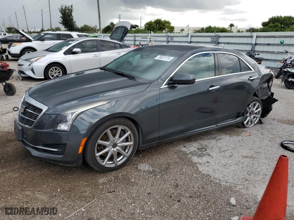 2017 Cadillac ATS Sedan RWD with VIN 1G6AA5RX8H0153822, listed as a Copart auction lot 70831774 with 100351 miles and Salvage Title. Bid and sale history available at carsss.com. Image 1.