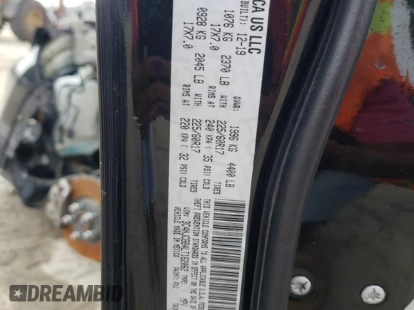2020 Jeep Compass Latitude with VIN 3C4NJCBB4LT162062, listed as a Copart auction lot 60978885 with Not provided miles and Salvage title. Bid and sale history available at DreamBid. Image 14.