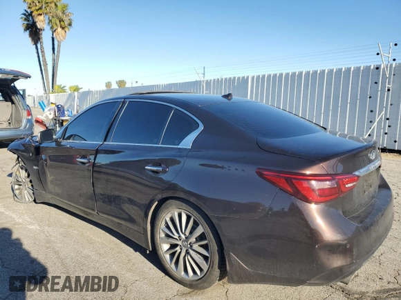 2018 Infiniti Q50 3.0t LUXE with VIN JN1EV7AP7JM359712, listed as a Copart auction lot 48926325 with 81,487 mi miles and Salvage Title. Bid and sale history available at carsss.com. Image 2.