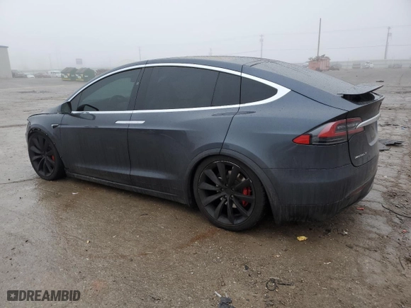 2017 Tesla Model X P100D with VIN 5YJXCBE48HF052633, listed as a Copart auction lot 38883234 with NaN miles and Salvage Title. Bid and sale history available at carsss.com. Image 2.