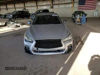 2017 Infiniti Q50 Sport with VIN JN1EV7APXHM733062, listed as a Copart auction lot 54574055 with 105,808 mi miles and Salvage title. Bid and sale history available at DreamBid. Image 5.