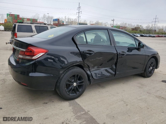 2015 Honda Civic Sedan LX with VIN 19XFB2F53FE272321, listed as a Copart auction lot 52527045 with 80,083 mi miles and Salvage Title. Bid and sale history available at carsss.com. Image 3.