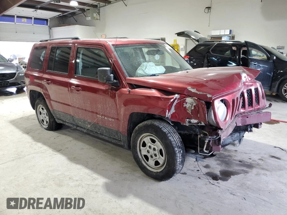 2016 Jeep Patriot Sport SE with VIN 1C4NJRBB7GD779230, listed as a Copart auction lot 88764245 with 197,476 mi miles and Salvage Title. Bid and sale history available at DreamBid. Image 4.