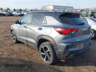 2022 Chevrolet TrailBlazer RS with VIN KL79MTSL0NB035652, listed as a IAAI auction lot 41791770 with 25,046 mi miles and . Bid and sale history available at DreamBid. Image 3.
