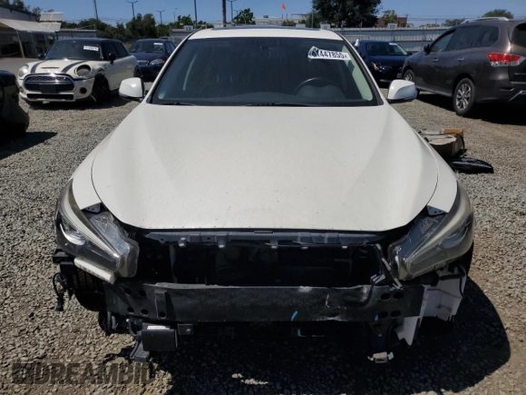 2018 Infiniti Q50 Luxe with VIN JN1EV7AP5JM354427, listed as a Copart auction lot 61447855 with 66,320 mi miles and Salvage title. Bid and sale history available at DreamBid. Image 5.