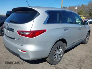 2013 Infiniti JX35 z VIN 5N1AL0MM1DC325491, wystawiony jako IAAI lot #41784006 z przebiegiem 168 557 mil mil oraz . Historia ofert i sprzedaży dostępna na DreamBid. Obrazek 4.