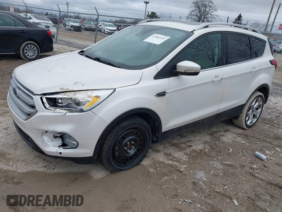 2019 Ford Escape Titanium with VIN 1FMCU9J95KUB50793, listed as a IAAI auction lot 41501161 with 111,644 mi miles. Bid and sale history available at carsss.com. Image 2.