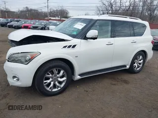 2014 Infiniti QX80 z VIN JN8AZ2NC0E9351569, wystawiony jako IAAI lot #41759656 z przebiegiem 111 892 mil mil oraz . Historia ofert i sprzedaży dostępna na DreamBid. Obrazek 2.