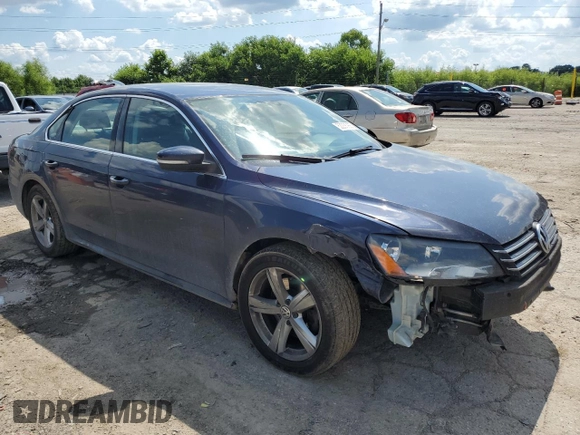 2013 Volkswagen Passat SE with VIN 1VWBP7A35DC087692, listed as a Copart auction lot 62236985 with 195,921 mi miles and Salvage title. Bid and sale history available at DreamBid. Image 4.