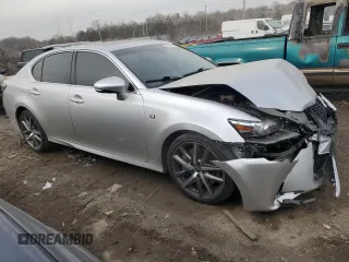 2017 Lexus GS with VIN JTHBA1BL8HA003798, listed as a Copart auction lot 43376205 with 66,541 mi miles and Salvage Title. Bid and sale history available at carsss.com. Image 4.