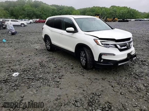 2019 Honda Pilot EX-L with VIN 5FNYF6H5XKB050512, listed as a Copart auction lot 57701295 with 49,031 mi miles and Salvage title. Bid and sale history available at DreamBid. Image 14.
