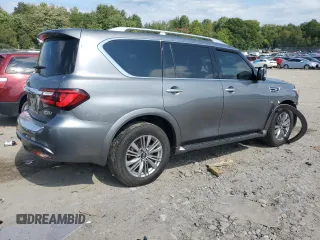 2019 Infiniti QX80 LUXE with VIN JN8AZ2NE3K9236932, listed as a Copart auction lot 70428804 with 82,166 mi miles and Salvage Title. Bid and sale history available at carsss.com. Image 3.