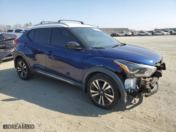 2018 Nissan Kicks SR with VIN 3N1CP5CU5JL533120, listed as a Copart auction lot 44188165 with 56,996 mi miles and Salvage Title. Bid and sale history available at carsss.com. Image 4.