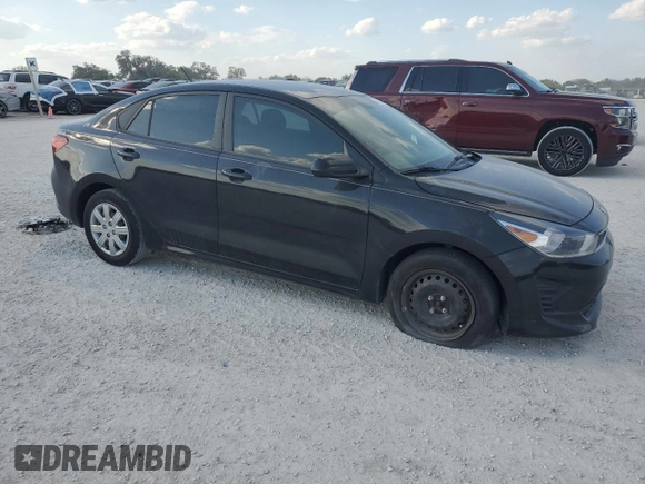 2021 Kia Rio LX with VIN 3KPA24AD7ME417409, listed as a Copart auction lot 47613345 with 100,196 mi miles and Salvage Title. Bid and sale history available at DreamBid. Image 4.