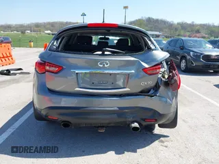 2015 Infiniti QX70 with VIN JN8CS1MW1FM481233, listed as a IAAI auction lot 41976458 with 134,875 mi miles and . Bid and sale history available at DreamBid. Image 16.