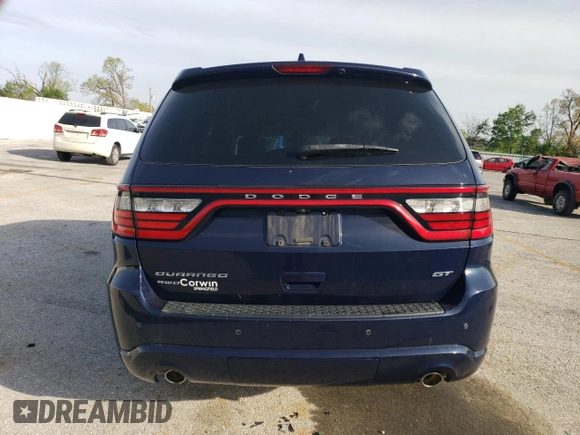 2017 Dodge Durango GT with VIN 1C4RDJDG0HC619216, listed as a Copart auction lot 54189525 with 118,985 mi miles and Salvage title. Bid and sale history available at DreamBid. Image 6.