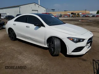 2023 Mercedes-Benz CLA 250 with VIN W1K5J4HB0PN345404, listed as a Copart auction lot 58821575 with 25,707 mi miles and Salvage title. Bid and sale history available at DreamBid. Image 4.