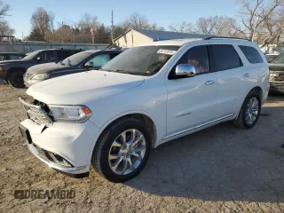 2016 Dodge Durango Citadel Anodized Platinum with VIN 1C4SDJET1GC424883, listed as a Copart auction lot 84747874 with 162,989 mi miles and Salvage title. Bid and sale history available at DreamBid. Image 1.