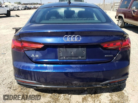 2022 Audi A5 Sportback Premium Plus with VIN WAUCBCF52NA021653, listed as a Copart auction lot 69766393 with 3,992 mi miles. Bid and sale history available at carsss.com. Image 6.