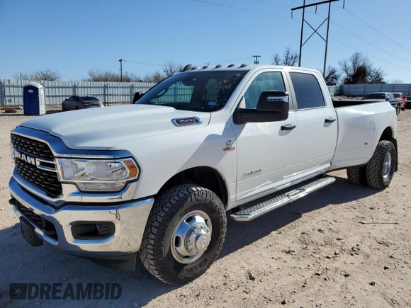 2023 Ram 3500 SLT with VIN 3C63RRHL1PG541870, listed as a Copart auction lot 89345995 with 42,080 mi miles and Salvage Title. Bid and sale history available at carsss.com. Image 1.