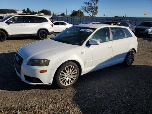 2007 Audi A3 with VIN WAUHF78PX7A095521, listed as a Copart auction lot 77186164 with 181802 miles and Clean Title. Bid and sale history available at carsss.com. Image 1.