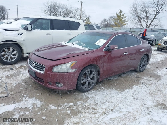2012 Nissan Maxima 3.5 SV with VIN 1N4AA5AP0CC828343, listed as a IAAI auction lot 41635519 with 199,099 mi miles. Bid and sale history available at carsss.com. Image 2.