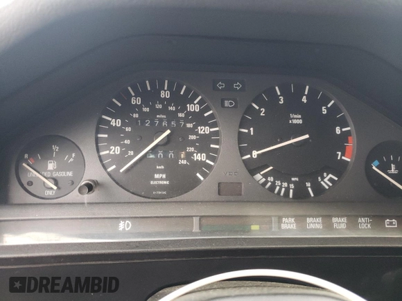 1989 BMW 3 Series 325iS with VIN WBAAA2303KEC49407, listed as a Copart auction lot 53133765 with 127,657 mi miles and Salvage Title. Bid and sale history available at carsss.com. Image 9.