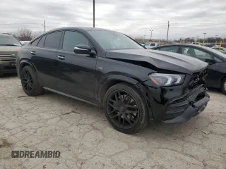 2022 Mercedes-Benz GLE 53 AMG with VIN 4JGFD6BBXNA743519, listed as a Copart auction lot 48021485 with 19,574 mi miles and Salvage title. Bid and sale history available at DreamBid. Image 4.