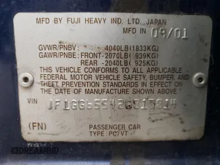 2002 Subaru Impreza с VIN JF1GG65542G817814, выставлен на аукционе Copart как лот 47843865 с пробегом Не указан миль и Списание • Salvage title. История ставок и продаж доступна на DreamBid. Изображение 12.