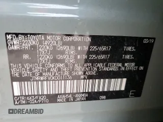 2019 Toyota RAV4 Hybrid XLE with VIN JTMRWRFV0KD011136, listed as a Copart auction lot 44007925 with 70,364 mi miles and Salvage Title. Bid and sale history available at carsss.com. Image 14.