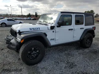 2024 Jeep Wrangler 4xe Willys with VIN 1C4RJXN62RW154374, listed as a Copart auction lot 42737265 with NaN miles and Salvage Title. Bid and sale history available at carsss.com. Image 1.