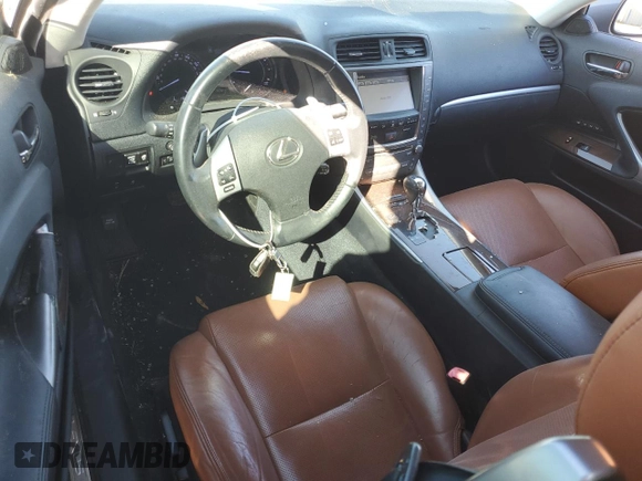 2012 Lexus IS 350 C with VIN JTHFE2C27C2508753, listed as a Copart auction lot 75334724 with 117,212 mi miles and Salvage title. Bid and sale history available at DreamBid. Image 8.