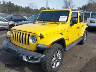 2021 Jeep Wrangler Unlimited Sahara с VIN 1C4HJXEG4MW624532, выставлен на аукционе IAAI как лот 41783382 с пробегом 81 116 миль миль и . История ставок и продаж доступна на DreamBid. Изображение 2.