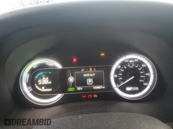 2018 Kia Niro FE with VIN KNDCB3LC8J5110605, listed as a Copart auction lot 83769374 with 103,867 mi miles and Salvage Title. Bid and sale history available at carsss.com. Image 9.