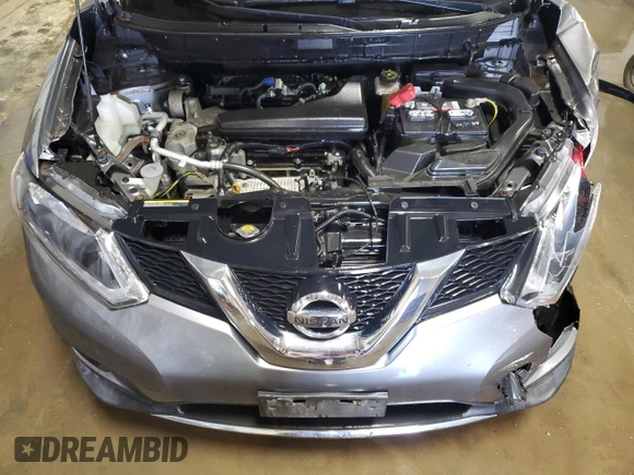 2016 Nissan Rogue S with VIN KNMAT2MT1GP593770, listed as a Copart auction lot 51337295 with 48,437 mi miles and Salvage Title. Bid and sale history available at DreamBid. Image 11.
