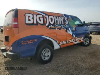 2017 Chevrolet Express Cargo Van with VIN 1GCWGAFF2H1246478, listed as a Copart auction lot 41787405 with 153,907 mi miles and Salvage Title. Bid and sale history available at carsss.com. Image 3.