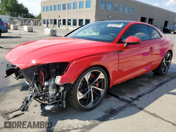 2018 Audi RS 5 z VIN WUAPWAF55JA902504, wystawiony jako Copart lot #66019344 z przebiegiem 32 018 mil mil oraz Szkoda całkowita • Salvage title. Historia ofert i sprzedaży dostępna na DreamBid. Obrazek 1.