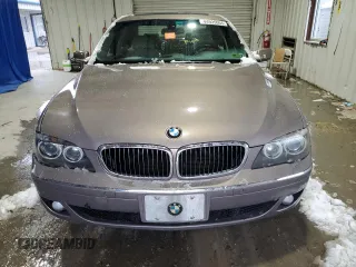 2007 BMW 7 Series 750Li with VIN WBAHN83587DT76391, listed as a Copart auction lot 44935055 with 0 mi miles and Salvage Title. Bid and sale history available at carsss.com. Image 5.