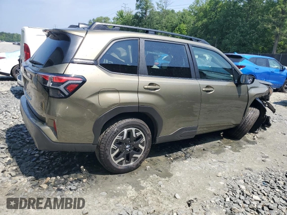 2025 Subaru Forester Premium z VIN JF2SLDDC9SH518559, wystawiony jako Copart lot #60173055 z przebiegiem 6 389 mil mil oraz Szkoda całkowita • Salvage title. Historia ofert i sprzedaży dostępna na DreamBid. Obrazek 3.