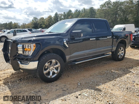 2022 Ford F-150 XL with VIN 1FTFW1E55NFA77499, listed as a Copart auction lot 48509815 with 98,143 mi miles and Salvage Title. Bid and sale history available at DreamBid. Image 1.